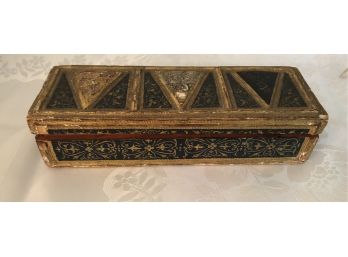 Vintage French Wooden Wood Stamp Box