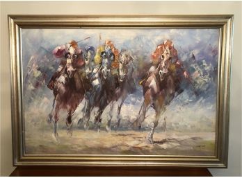 Race Horse Painting By Taylor (Signed)