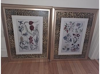Two Large Floral Art Pieces