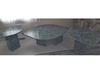 Stone Tables - One Coffee Table And Two Side Tables