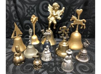 Brass & Pewter Bell Collection Lot 2