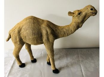 Burlap Camel Sculpture