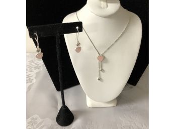 Delicate Heart Necklace & Earring Set