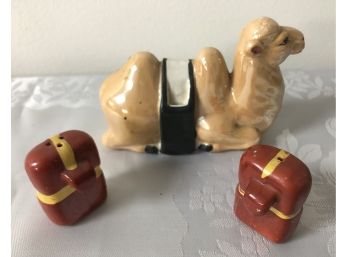 Vintage Collectible Camel Salt & Pepper Shaker Set