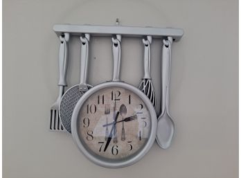 Utensil Themed Kitchen Clock