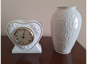 Lenox Clock & Vase