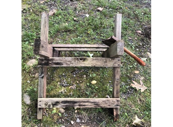 Wood Chopping Stand & Hand Axe