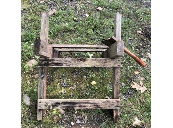 Wood Chopping Stand & Hand Axe