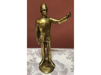 Solid Brass Police Officer Figurine
