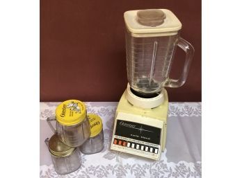 Vintage Osterizer Blender & Mini Blend Containers