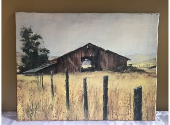 Countryside Barn Scene Painting