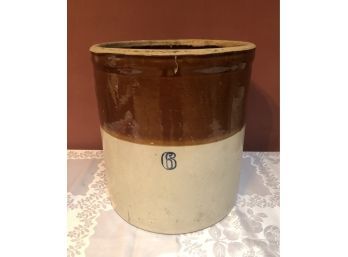Vintage No. 6 Stoneware Crock