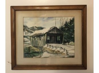 Covered Bridge Painting (Signed)