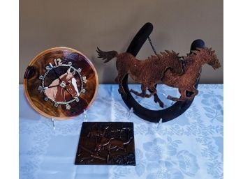 Equestrian Clock & Decor