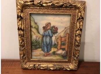(035) Artine Engraving,   4D Hand Painted Picture In Frame