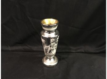 (014) 19th Century Mercury Glass Vase