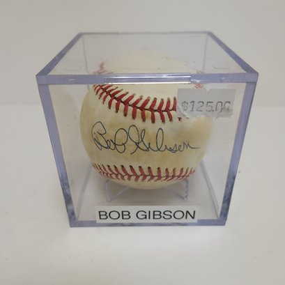 HOF Bob Gibson Autographed Rawlings Baseball #3