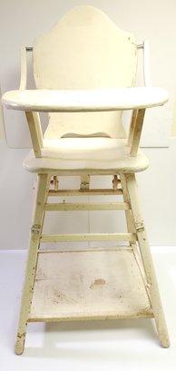 Antique Wooden Childs High Chair