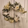 Pair Of Matching 15' Floral Wreaths With Tulle Veils