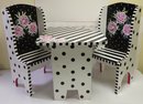 Stunning Hand Painted One Of A Kind Child's Table And Chairs