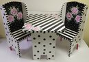 Stunning Hand Painted One Of A Kind Child's Table And Chairs