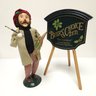1999 Byers Choice Carolers Artist With Sign And Easel