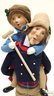 Byers Choice Carolers A Christmas Carol Bob Cratchit And Tiny Tim In Blue
