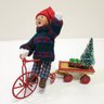 Byers Choice Carolers Boy On Tricycle With Toy Wagon