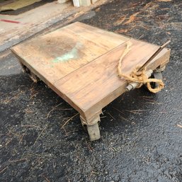 Vintage Steel Frame Dolly With Solid Rubber Wheels.