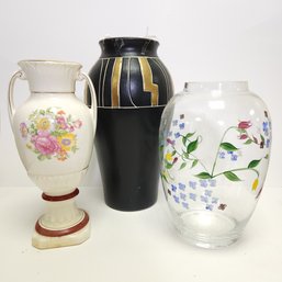 3 Asst Flower Vases