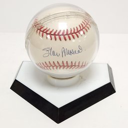 3 Time All Star Stan Musial Autographed Rawlings Baseball In Holder