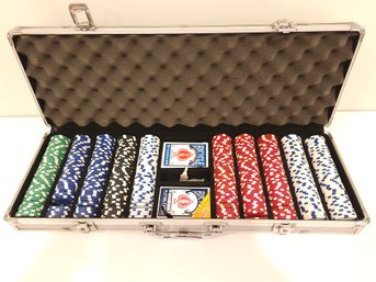 Professional Poker Set With Heavy Weighted Chips