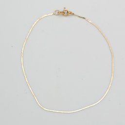 14k Gold 1mm 6.5' S Link Bracelet