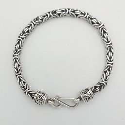 Heavy Solid Sterling Silver 8' Indonesian Style Woven Bracelet