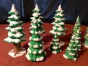 Porcelain & Ceramic Christmas Trees- 1 Dozen