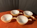 Fire King  Made In USA Peach Luster Casseroles & Beehive Soup Bowls