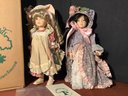 Robins Wood Dolls (2) In. Box With COAs Made In The USA