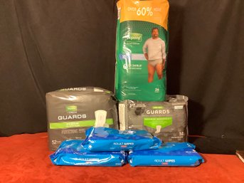 New Mens Depends,Guards & Adult Wipes