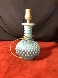 FENTON Blue Hobnail Lamp #1