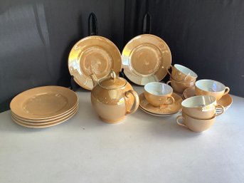 Collection Of Orange Lusterware