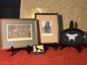 Framed Wall Items Hand Colored, Silouette, Antique Lace & More