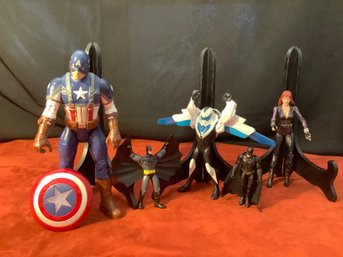 Action Figures Including Captain America, Batman , Black Widow & More