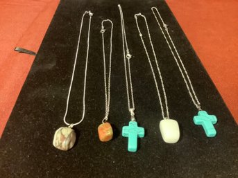 NEW-STERLING SILVER CHAINS WITH PENDANTS