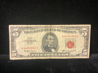 5 Dollar Bill Red Seal