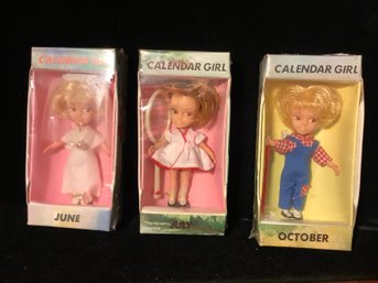 Vintage Collectible Calendar Girls In Pacakges