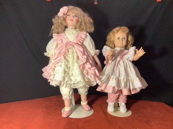 Chatty Cathy Doll & Porcelain 26 Doll With Dress, Petticoats & Shoes.