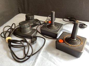 Atari Pong Paddles  & 2 Joysticks