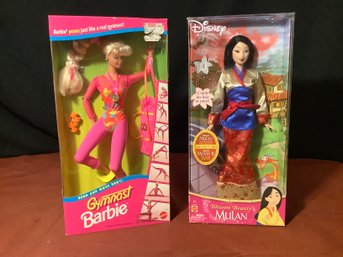 Vintage Gymnast Barbie From 1990s & Disney Blossom Beauty Mulan