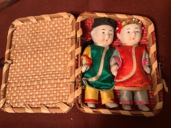 Japanese Bisque Dolls In Original Case