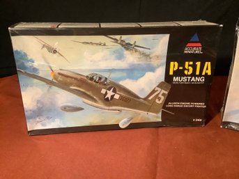 New- Model Kits- Accurate Minatures P-51A Mustang & ILyushin IL-2 Stormovik